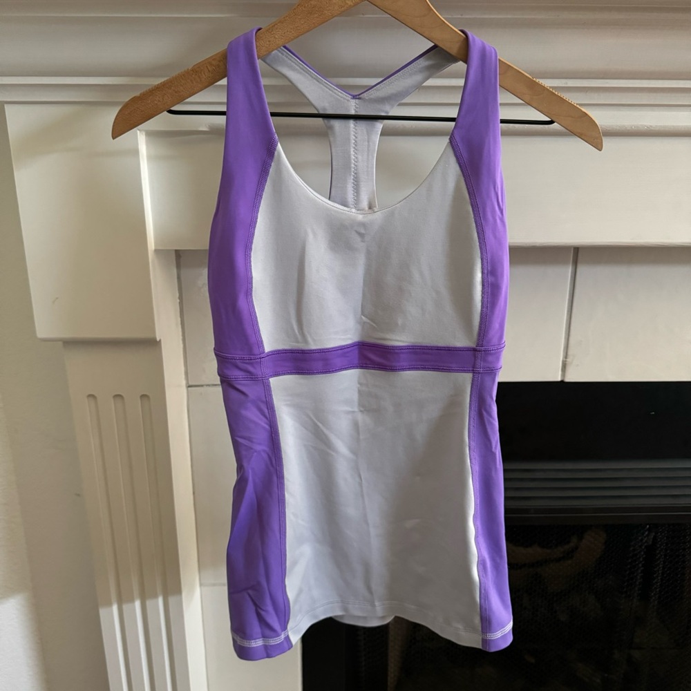 Lululemon Run Fast Track Tank in Colorblock Purple Size 6